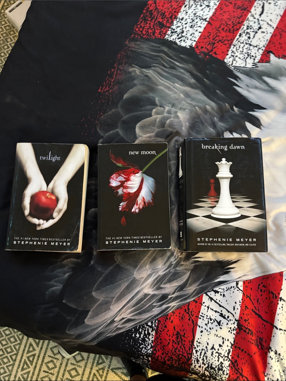 Twilight Saga Set by Stephenie Meyer - Black with Red & White Accents ( $3 per )